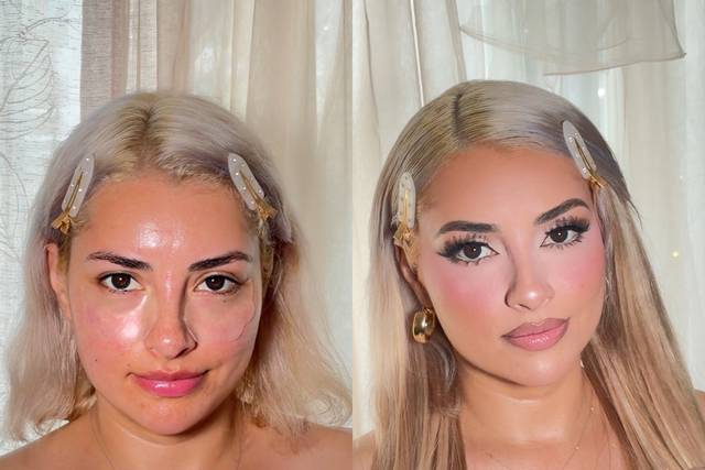 Glam makeup