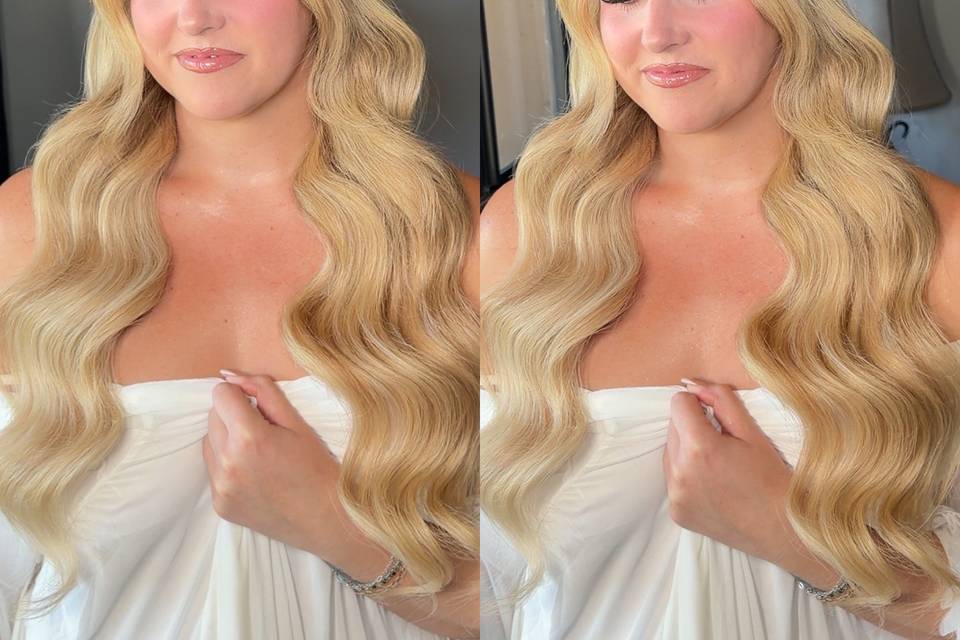Bridal makeup and hair
