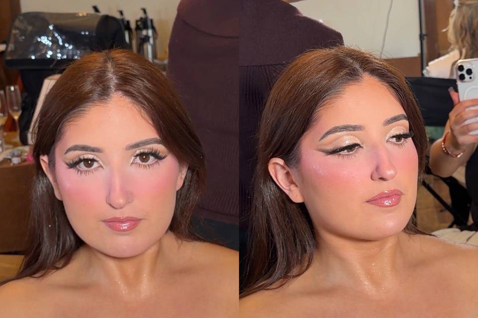 Glam makeup