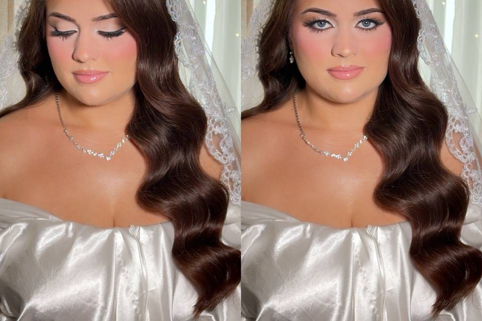Bridal makeup and hair