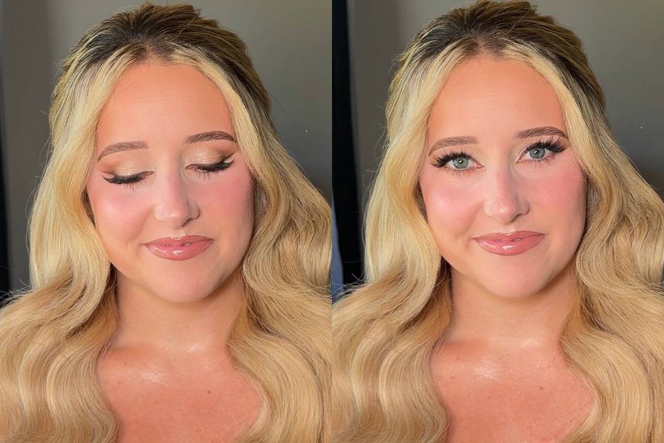 Bridal makeup and hair