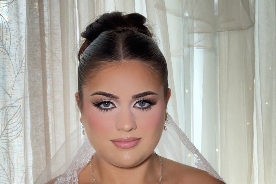 Bridal makeup and hair