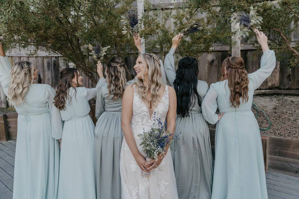 Bridal party hair and makeup