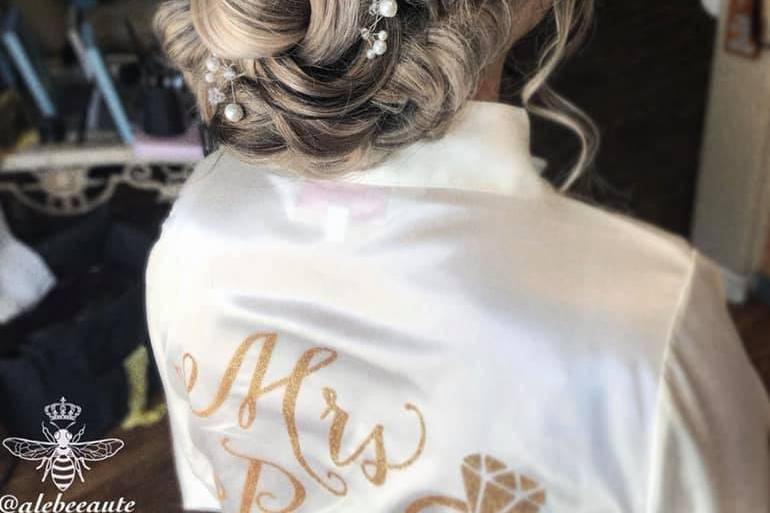 Low bridal updo