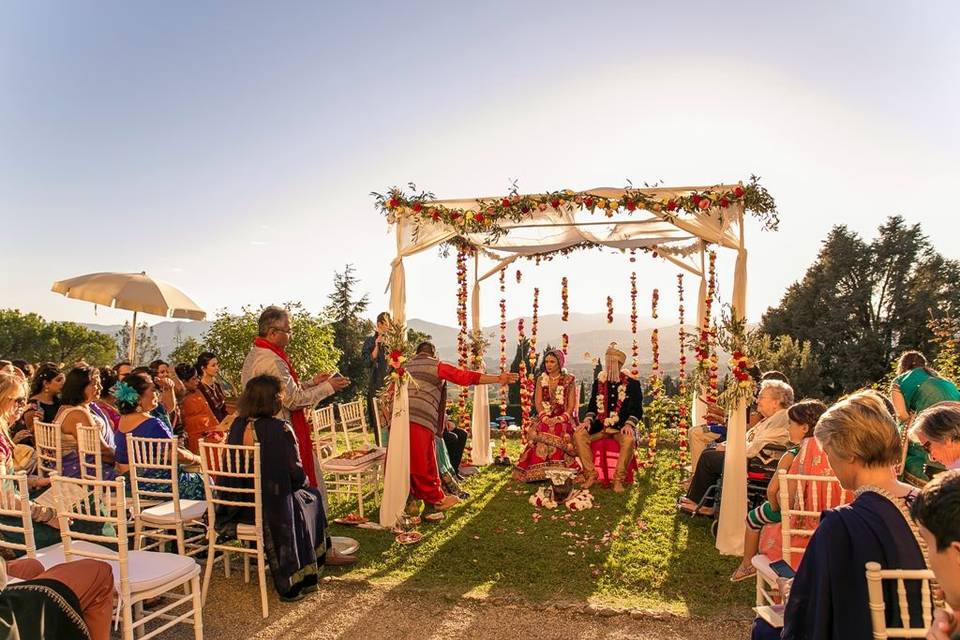 Indian ceremony setting