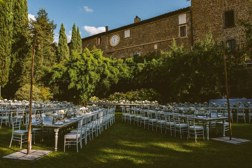 Ceremony setting with view