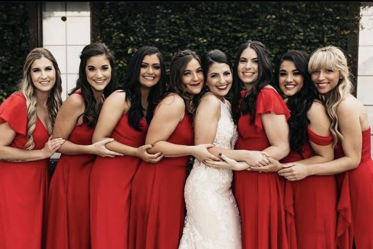 Bridal party makeup