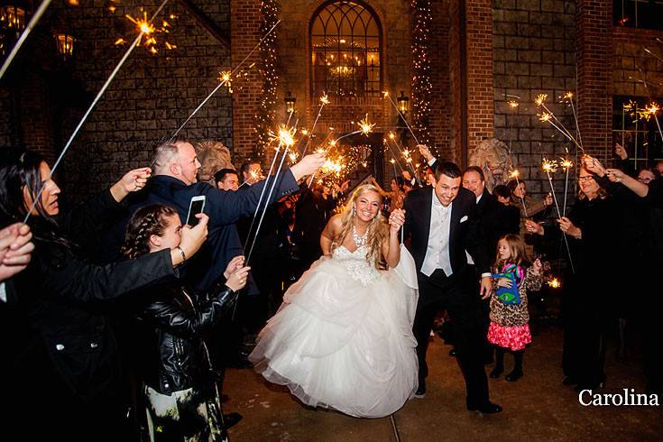 Sparkler exit at Barclay Villa