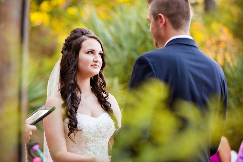 Bride and groom say 