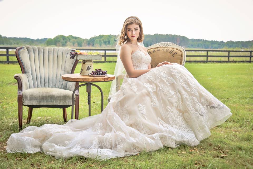 Bride photo session