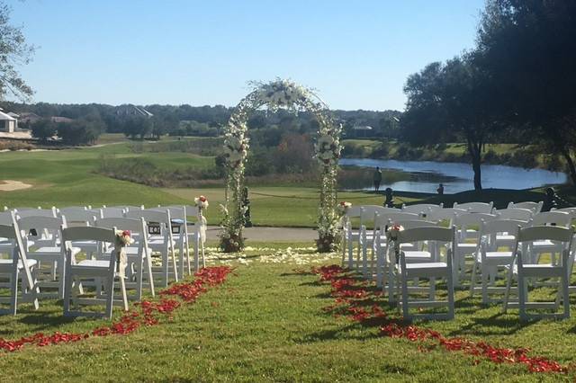 Ceremony overlooking the lake