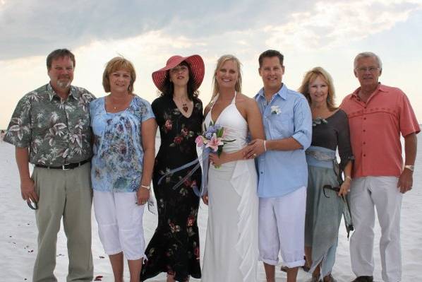 On the crystal sands of Siesta Key, February, 2010.