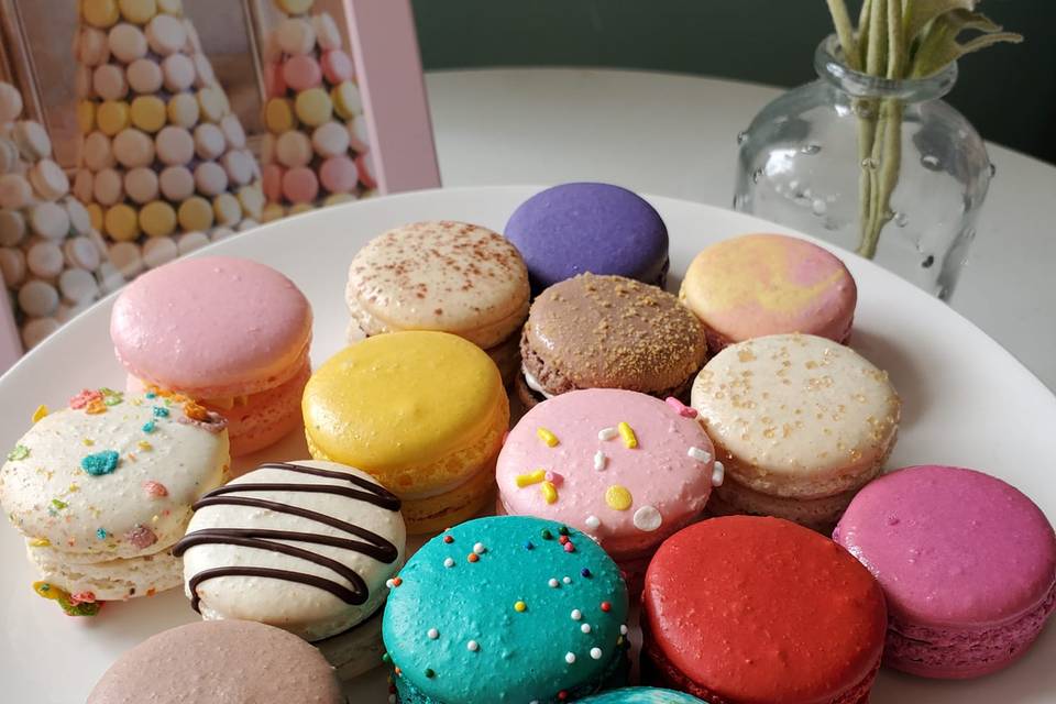 An array of macarons