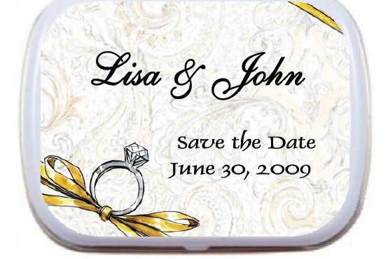 Personalized Wedding Mint Tins