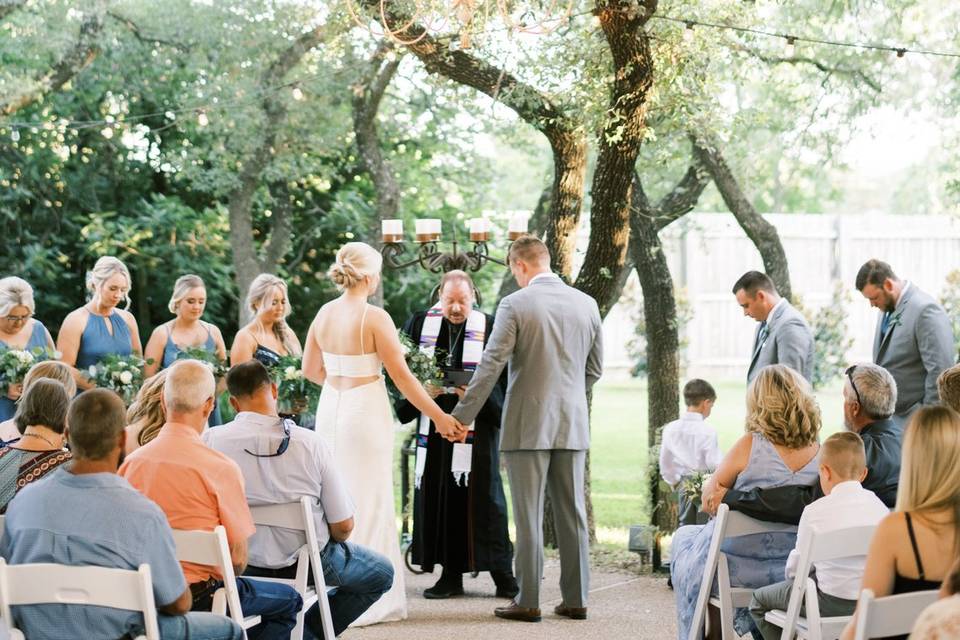 Ceremony under the pavilion