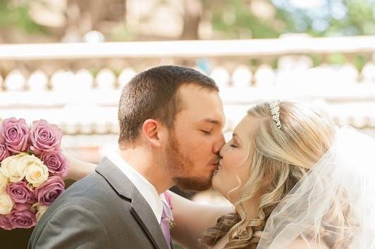 Post wedding kiss