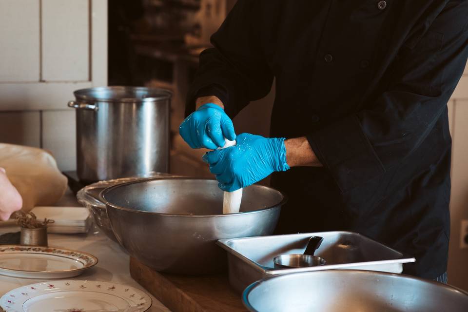 Chef Elia Mozz. Action Station