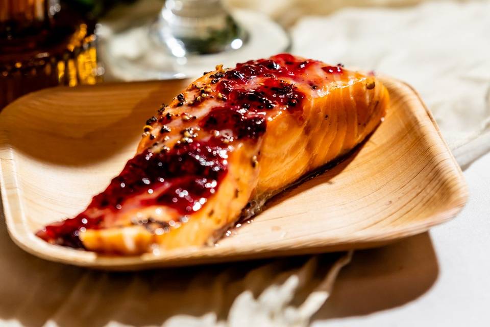 Huckleberry Glazed Salmon