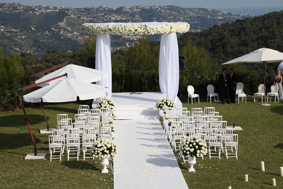 Wedding ceremony area