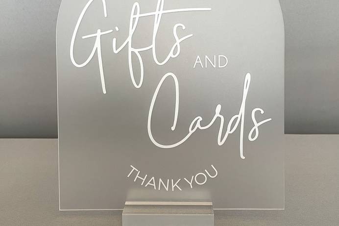 Acrylic Sign - Gifts & Cards