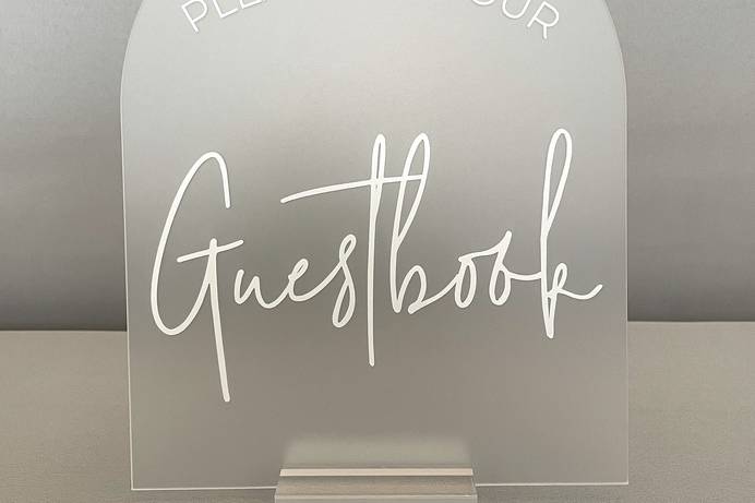 Acrylic Sign - Guestbook