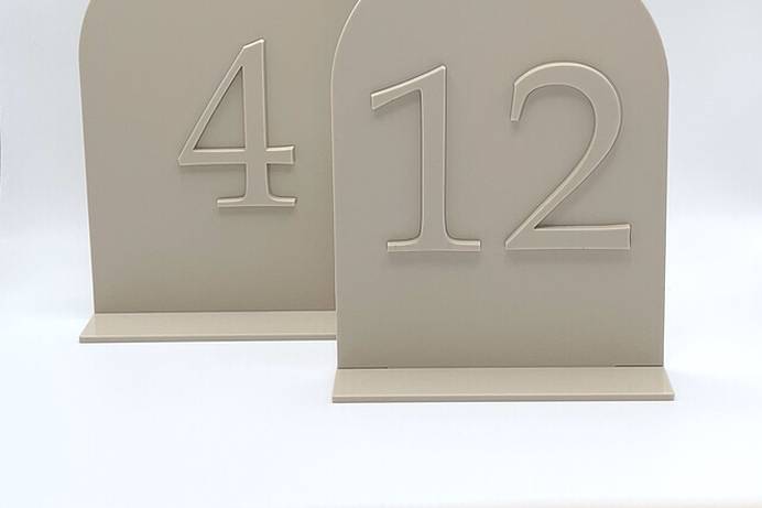 Nude Table Numbers