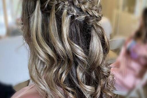 Wedding party hair