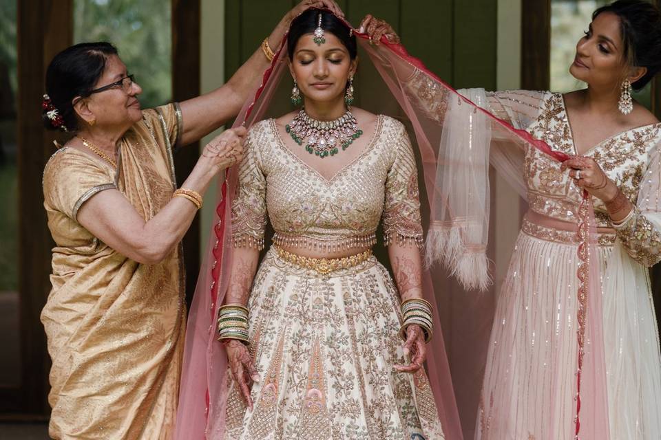 Indian Bride at Kualoa Ranch
