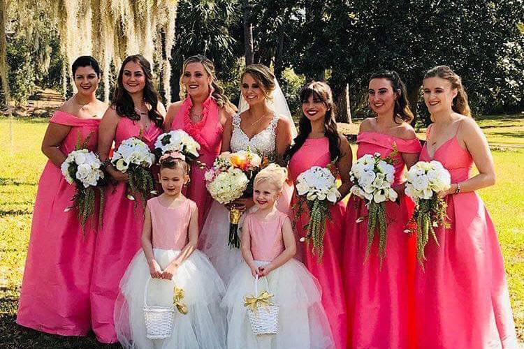 The stunning bridal party