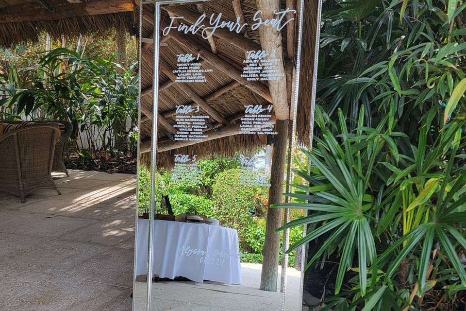 Tropical Mirror Seating Chart