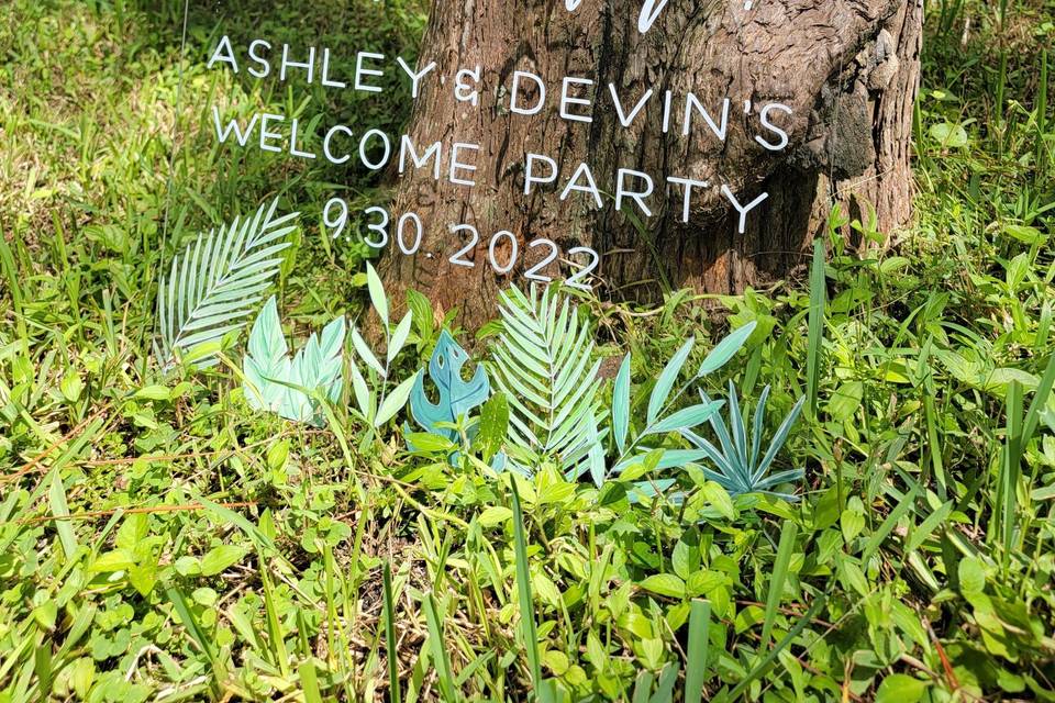 Welcome Party Sign