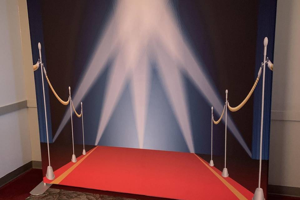 Our red carpet backdrop