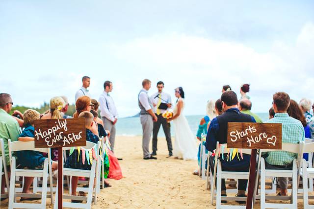 Outdoor wedding ceremony