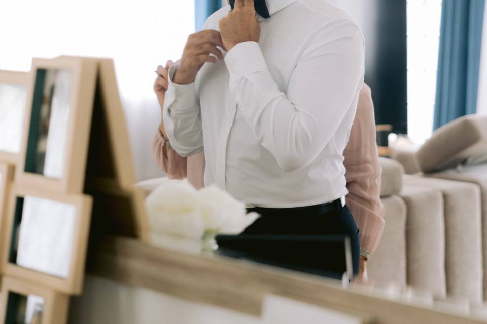 Groom preparations