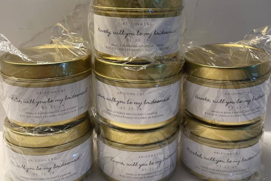 4 oz. candle tin natural soy wax Orla Soy Candle Rhode Island Weddings