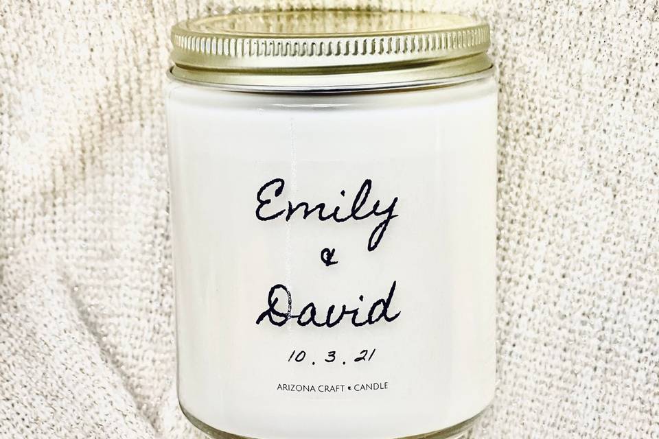 Custom Names Candle