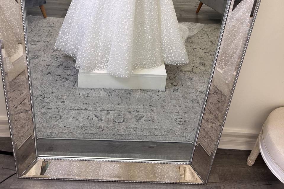 She said,”Yes!” to the dress!