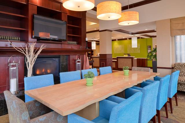 Conference table in lobby