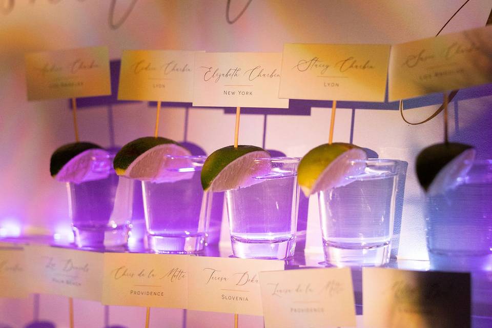 LED tequila shot wall