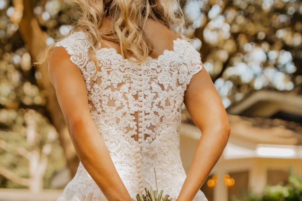 Bride with bouquet