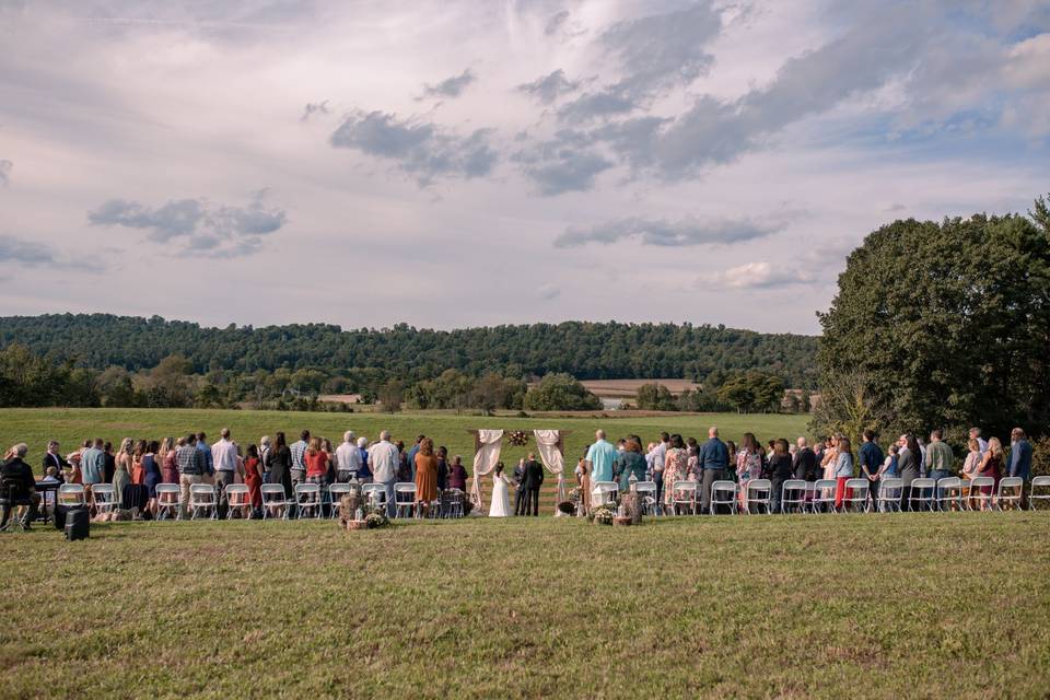 Outdoor wedding ceremony