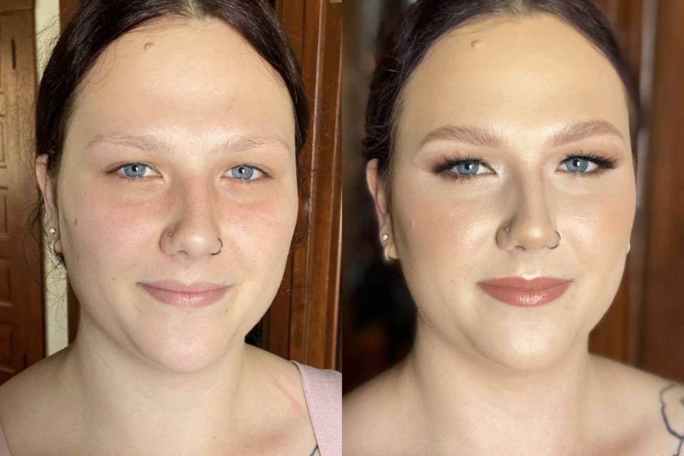 Makeup Before and After