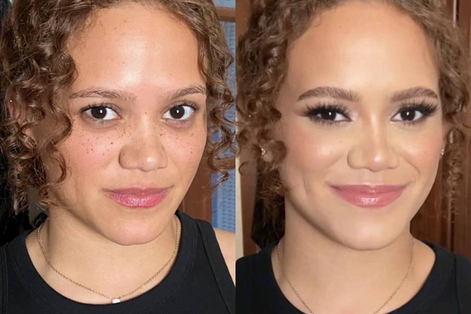 Makeup Before and After