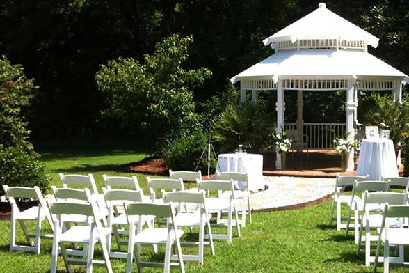 Wedding venue setup