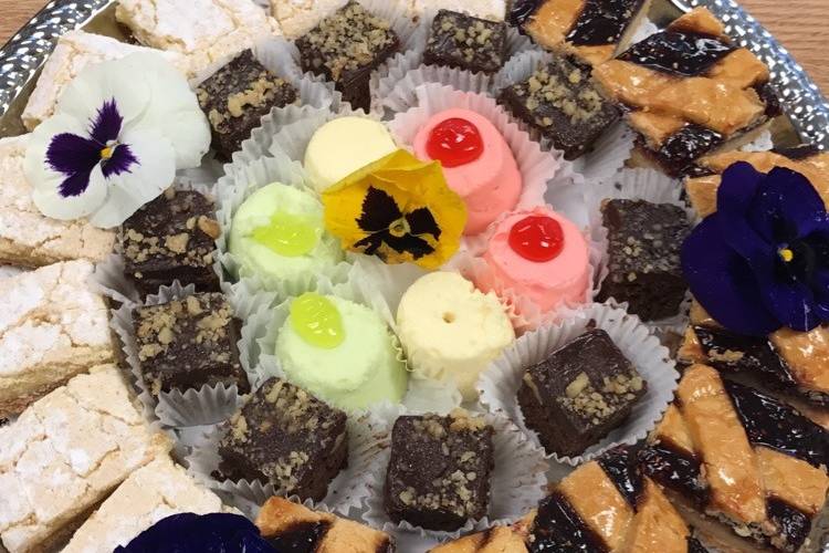 Cookies and brownies plate