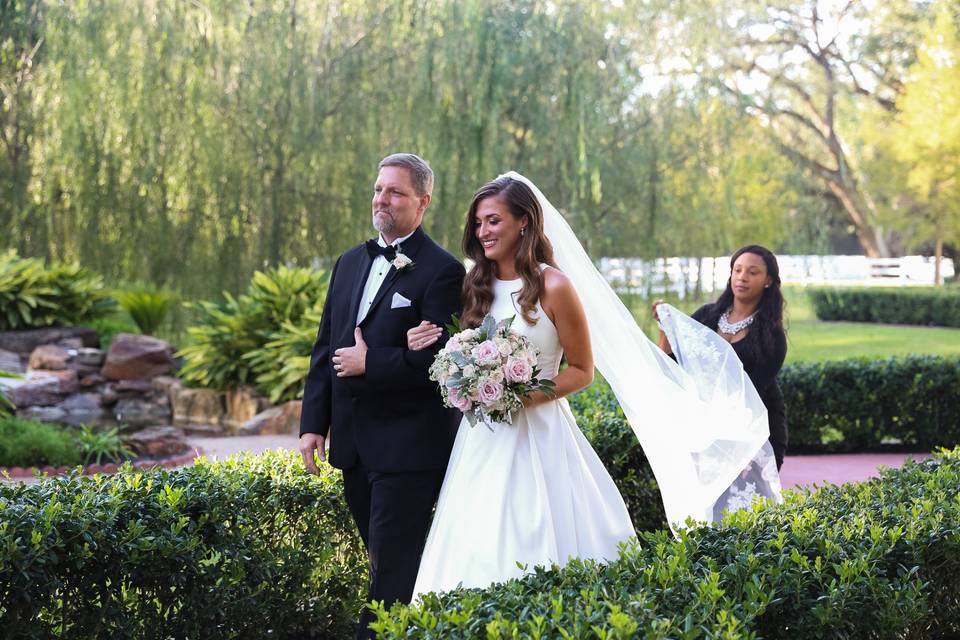 Down the aisle she goes....