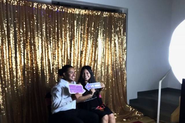 Gold Backdrop Photo Booth