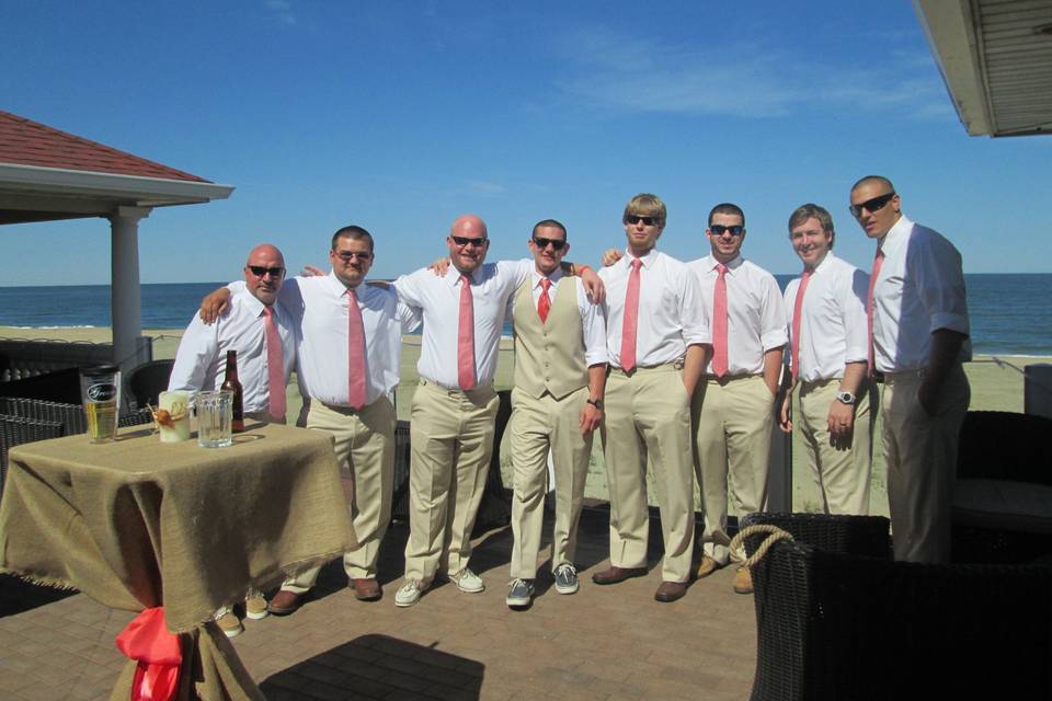 Groom with the groomsmen