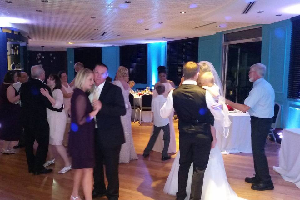 Guests dancing