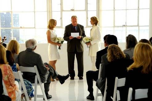 Intimate wedding ceremony